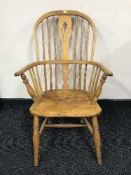 An ash and elm Windsor armchair