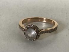 A 14ct gold morganite dress ring