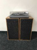 A Dual 505-2 belt drive turn table and a pair of Tangent Acoustic speakers