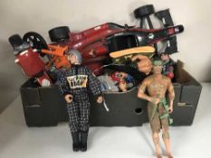 Two boxes of Action Man figures and vehicles