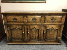 A good quality Georgian style oak dresser base