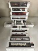 Fifteen Marklin train transports and cars - 47016, 4431, 44195, 46361, 42341, 4740, 4741, 45021,