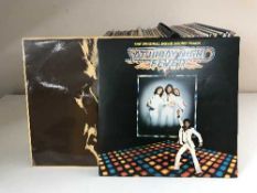 A box of LP records - Bee Gees,