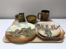 A tray of Royal Doulton Dickens ware bowls, Tony Weller D6327, Fat Boy D 6327,