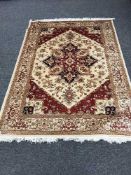 A Persian Heriz rug,