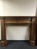 A pine fire surround