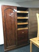 A Victorian mahogany linen press,
