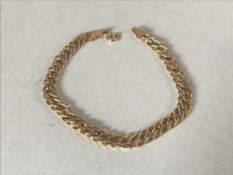 A 9ct gold bracelet, 3.