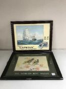 Two mid 20th century cigarette advertisements - Capstone Navy Cut and Wills Woodbines