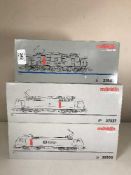 Three Marklin assorted passenger car sets 37661, 37537 and 39350 - H O Scale, all parts boxed.