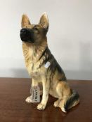 A Beswick china figure : Alsatian, model number 2410, Fireside Series, height 35 cm.