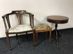 A Victorian tub chair,