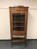 An inlaid mahogany Edwardian display cabinet