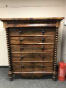 A Victorian mahogany six drawer Scotch chest