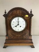 A Victorian inlaid mahogany eight day bracket clock by S.