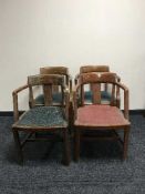 Four pub style armchairs