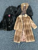 Four various lady's fur coats