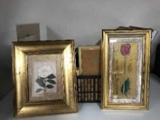 Two boxes of framed prints etc