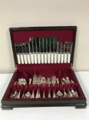 A canteen of stainless steel cutlery