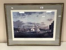 A framed print -Sea Cadet training brig T. S.