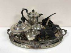 A four piece EPNS tea service,