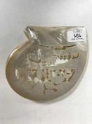 A Chinese carved mother of pearl plaque