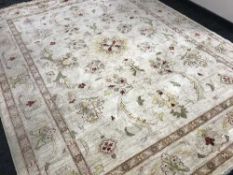 A large fringed Ziegler carpet