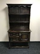 An Edwardian oak dresser