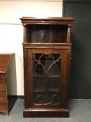 A Continental mahogany display cabinet, width 79 cm.