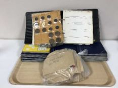 A collection of British coinage; an album containing 20th century pre-decimal coins,