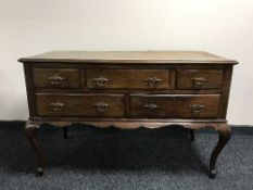 A Victorian mahogany five drawer chest