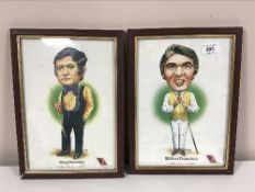 A collection of nineteen assorted snooker caricatures