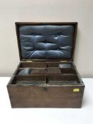 A Victorian inlaid mahogany sewing box