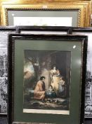 A pair of colour lithographic prints - Guinea pigs and dancing dogs,