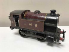A tin plate wind up LMS Locomotive engine