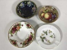 A Royal Worcester small dish painted by B.