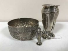 An Indian embossed bowl stamped 925,