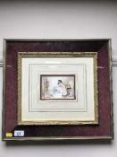 A gilt framed watercolour by R.