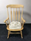 A beech kitchen rocking chair