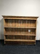 A large pine plate rack