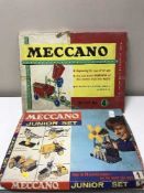 A boxed Meccano Junior set and an Outfit No.