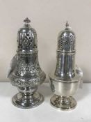 A large silver sugar caster, Sheffield marks, 5.