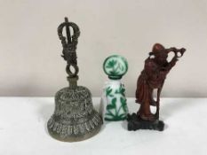 A Chinese glass scent bottle,