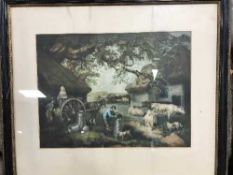 Two coloured lithograph prints