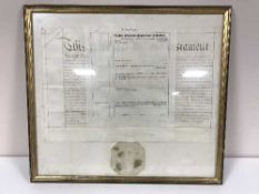 A framed Indenture and a framed High Court District Registry