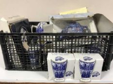 A basket of Ringtons china