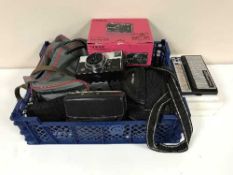 A basket of cameras,