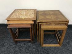 Two nests of G Plan teak tables