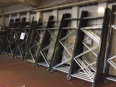 A quantity of pallet racking and shelving, in near new condition and only four years old.