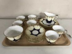 A tray of Aynsley eighteen piece tea service retailed by Jenners of Edinburgh